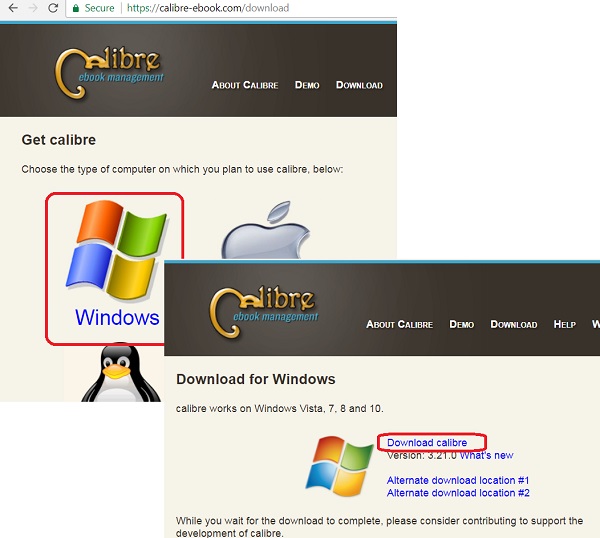 Download Calibre for Windows