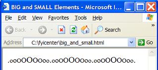 HTML big and small Elements - Change Font Sizes