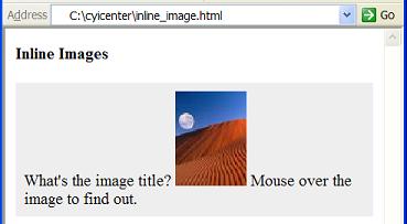 HTML img Element - Inline Images