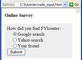 HTML input radio Element - Exclusive Options