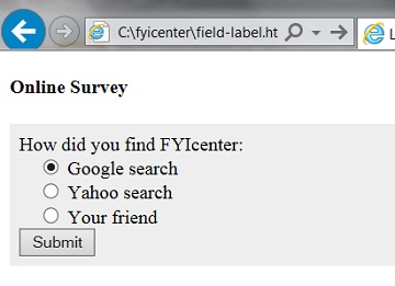 HTML label Element - Form Input Field Label