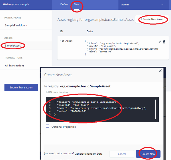 Basic Sample Business Network - SampleAsset
