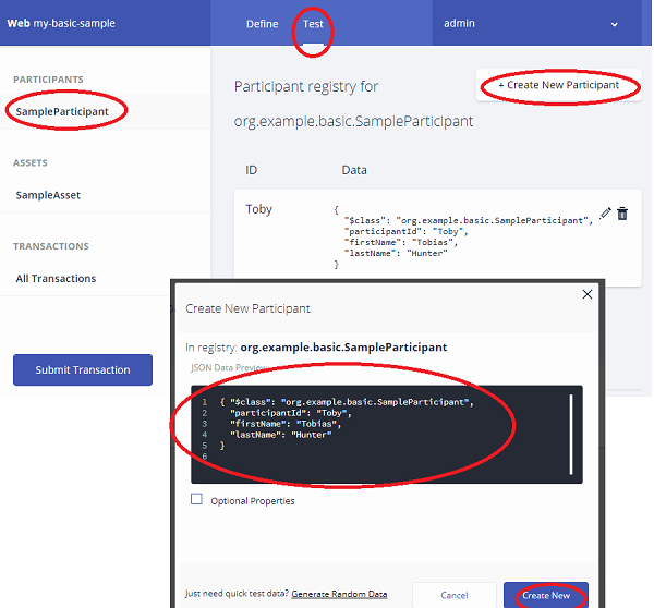 Basic Sample Business Network - SampleParticipant