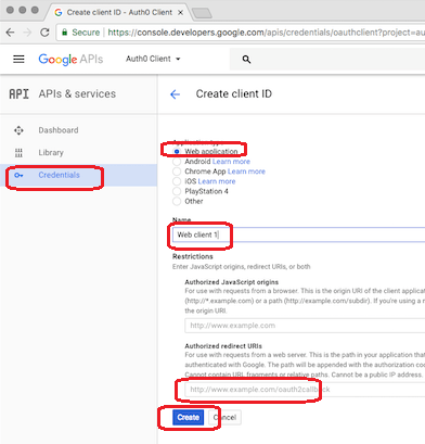 Google OpenID Connection - Application Registration