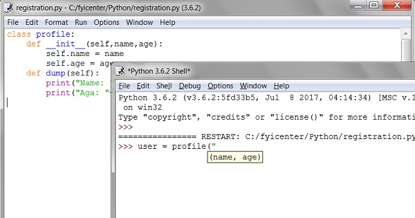 Python IDEL - Module File Window and Shell Windows