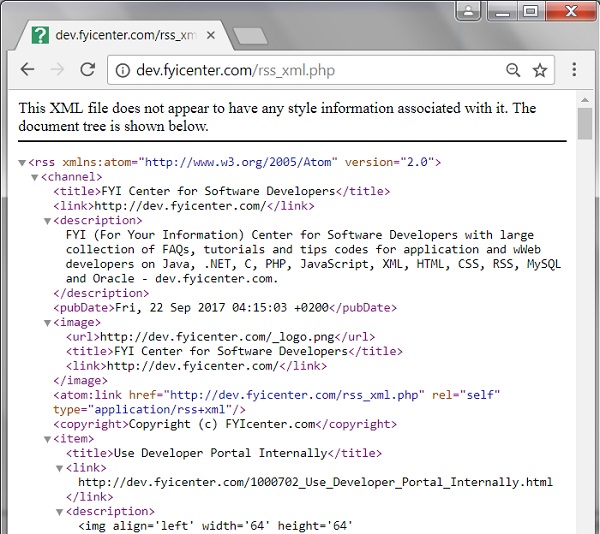 Google Chrome Showing RSS Feeds as XML