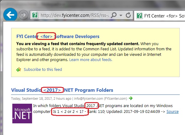 Protect XML Special Characters in RSS Feeds