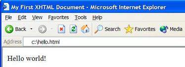 Hello in IE