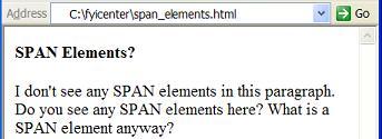 SPAN Elements